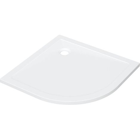 ZEZA Selva Receveur de douche - 100x100x4cm - Quart de rond - acrylique - blanc brillant