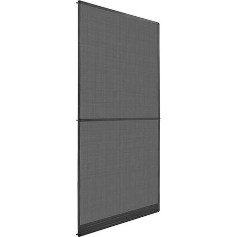 Moustiquaire à charnières, gris anthracite et noir, 100 x 215 cm