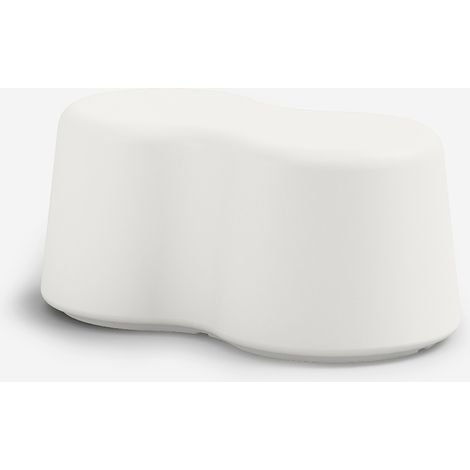 Panca 2 posti da giardino design in polietilene resistente Peanut - Bianco (1/4)