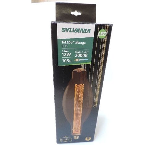 Lampe LED TOLEDO MIRAGE E115 - Flux lumineux (lm) : 105 lm - Température de couleur : 2000 K - Conditionnement : 1 - SYLVANIA (1/2)