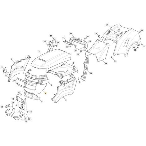 FRONTALE COFANO TS-STIGA 2014 NERO ORIGINALE STIGA - 325077018/0