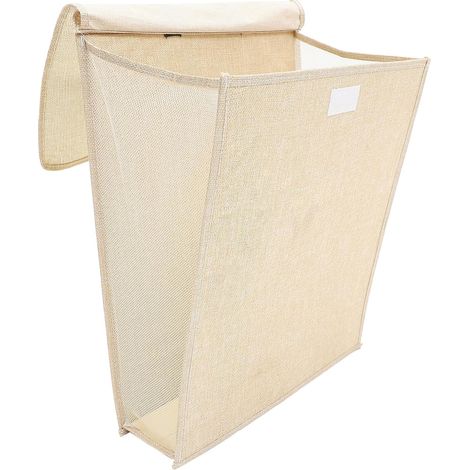 Panier à Linge Mural Pliable Capacité Adaptée, en Coton Lin (1/5)