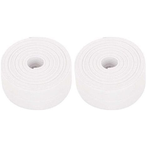 2 Rolls PVC Self Adhesive Soft Skirting Boards 38mm x 3.2m Kitchen Bathroom Skirting Board White (1/4)