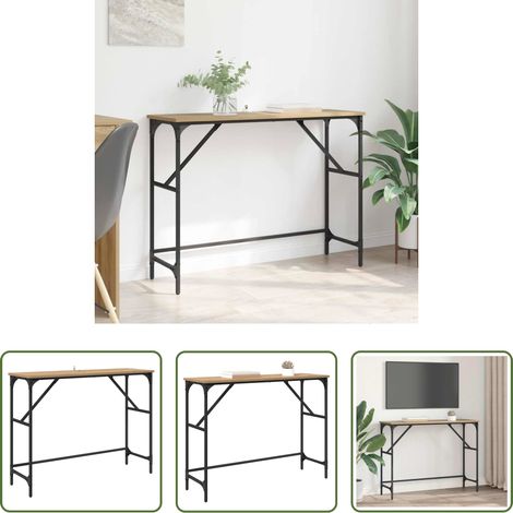 vidaXL Industriedesign - Konsolentisch Artisan-Eiche 100 x 32 x 75 cm Holzwerkstoff (1/5)