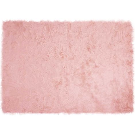 Maison Exclusive - Alfombra de de oveja sintética TAFALLA Rosa 14