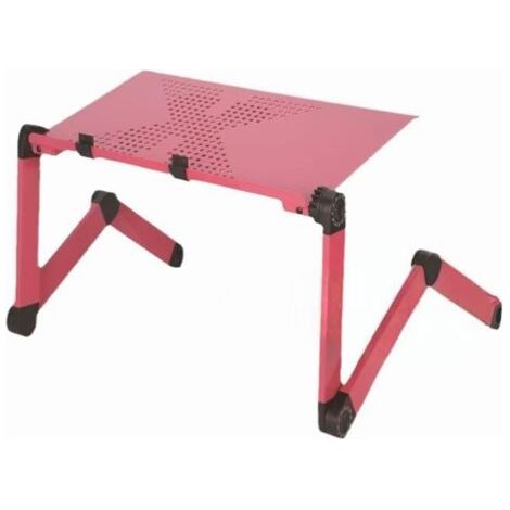 Pair Verstellbarer Buch- und Laptopständer – Tragbarer Buchständer aus Aluminium, mit Lüfter auf der Rückseite und USB-Anschluss, Pink