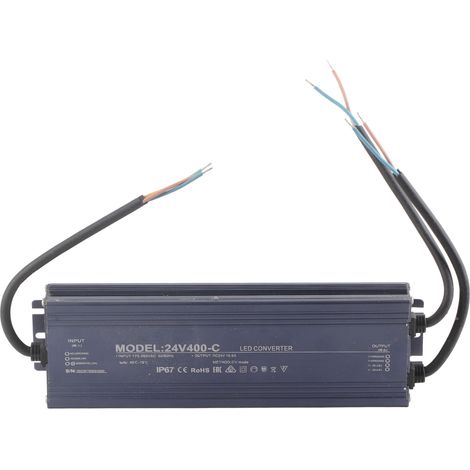 Alimentation LED étanche IP67 400W 24V 16.6A AC170-265V tension constante avec protection intégrée (1/5)