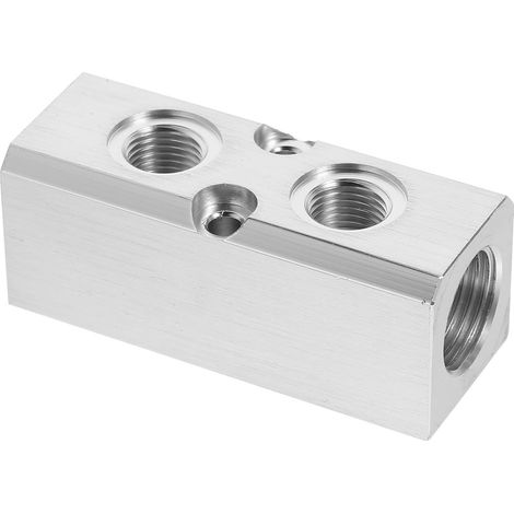 Bloc Pneumatique Collecteur Rapide Multi-voies en Fer Alliage de Zinc Argenté, pour Machines et Compresseur D’air, Installation Facile, Performance Stable et Fiable (1/5)