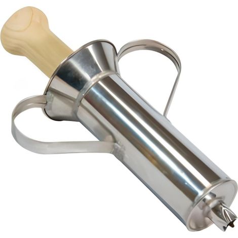 Machine à churros inox 19,5cm – Tuyau en inox – Poignées ergonomiques pour confort d'utilisation – Nettoyage facile – Visiodirect