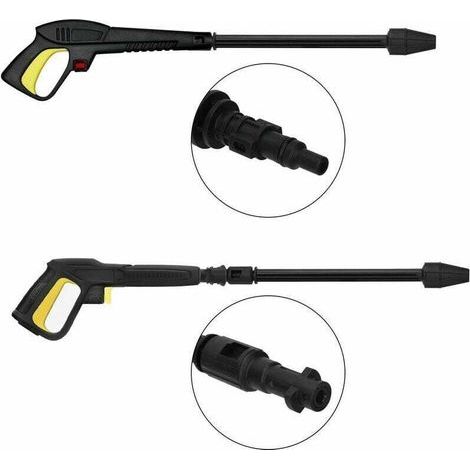 Accessoire pour nettoyeur haute pression--Pistolet à eau haute pression avec lance à jet variable et lance rotative, compatible avec les nettoyeurs haute pression Lavor (1/4)