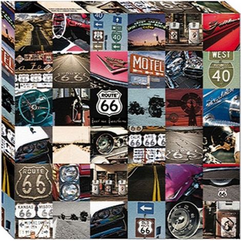 Cadre Route 66 en toile canvas 50 x 50 cm