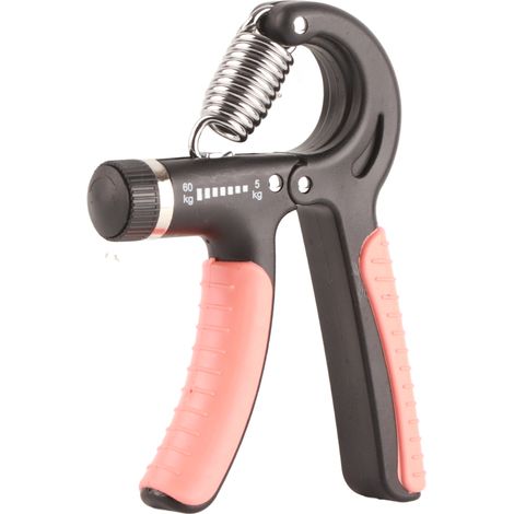 Lot de 2 appareils de musculation des mains, poignée ajustable, entraînement de la force des poignets, portable, en forme de R, acier à ressort, noir et rouge. (1/5)