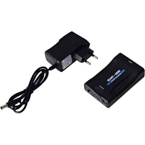 Promotion Convertisseur de tension-Peritel A Hdmi 1080P 60Hz Adaptateur Peritel Plug And Play Convertisseur Analogique Vers Numerique Boite Video Audio Adaptateur-- (1/5)