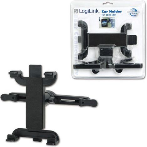 Soporte ajustable LogiLink para reposacabezas de coche para smartphones y tablets