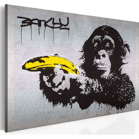Quadro - Fermo che la scimmia spara (Banksy) - 60x40 (1/4)