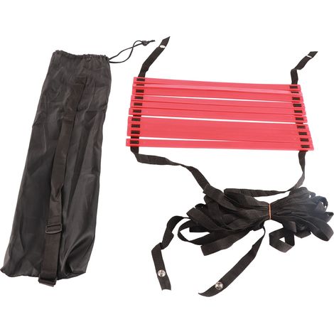 Échelle de saut pour ballon de football de 5 m, entraînement de flexibilité et de vitesse, fitness (rouge)