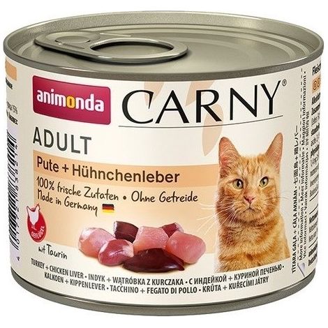 Animonda Cat Carny Adult Dinde, Foie de Poulet 200 g