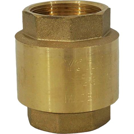 Clapet anti-retour laiton 1"1/4 – Filetage plomberie – Étanchéité optimale – Pour installations hydrauliques