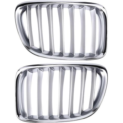 1 par de rejillas centrales superiores cromadas para parachoques delantero para BMW Serie X1 E84 2010-2012 51112993307, 51112993308 (1/5)