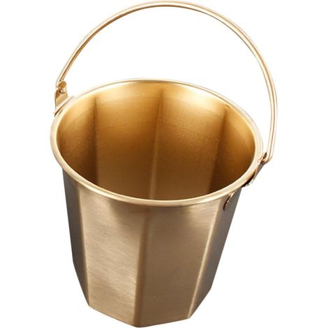 Seau Acier Inoxydable Épais avec Poignée Portable pour Stockage Liquide (1/5)