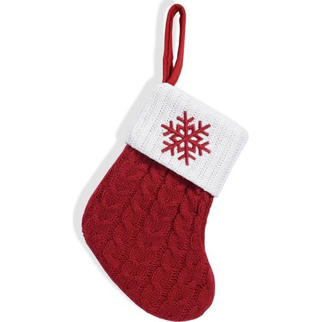 Deux grandes chaussettes de Noël brodées, idéales à suspendre à la cheminée ou au sapin, ou pour y ranger des cadeaux. Flocons de neige (1/5)