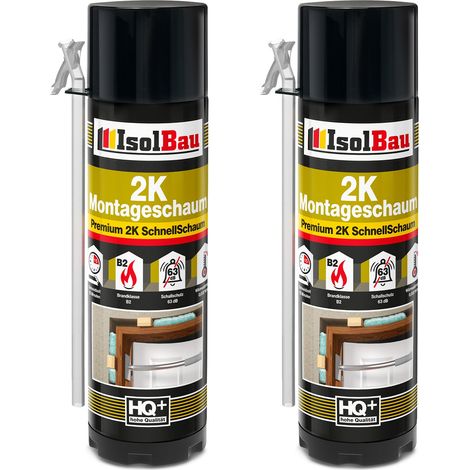 IsolBau Schiuma bicomponente per montaggio Montageschaum 2K 2 x 400 ml (1/5)