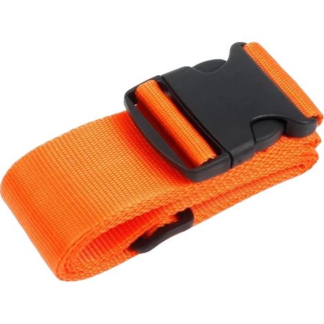 Gepäckgurt, langlebiges Nylon, verstellbar für einfache Handhabung, Orange (1/2)