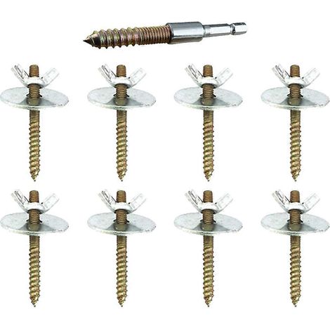 1 jeu de vis de fixation pour cage à oiseaux, vis pour perchoir avec joints, accessoire pour cage à oiseaux (1/5)