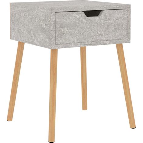 Maison Exclusive - Nachttisch Betongrau 40x40x56 cm Holzwerkstoff