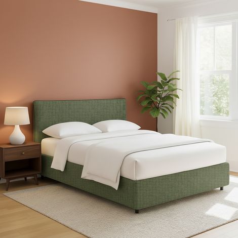 Letto Matrimoniale Tipton, Sfoderabile, Contenitore Made in Italy, Verde (1/5)