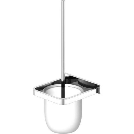 Steinberg 450 - Brosse murale WC avec support, verre blanc / chrome 450 2901 (1/2)