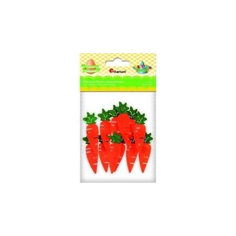 Decorazioni autoadesive a forma di carota, 17x45 mm, 12 pezzi