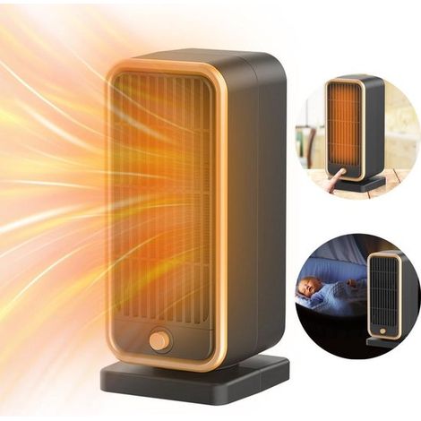 Calefactor cerámico con ventilador PTC de 500 W de bajo consumo，calentamiento rápido，ideal para oficinas，dormitorios y baños (1/4)