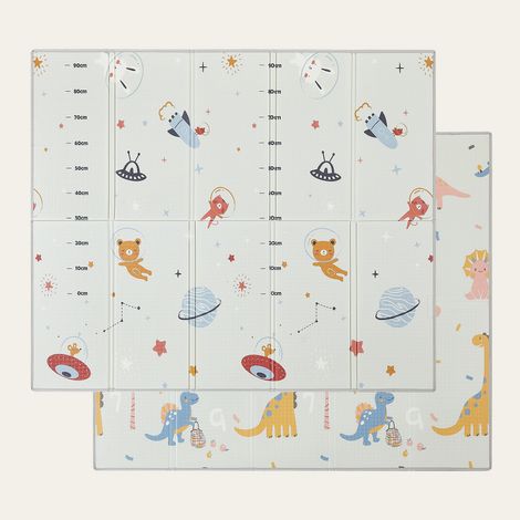CASABEL Tapis d’Éveil Bébé 180×200 cm, Pliable, Motifs Espace