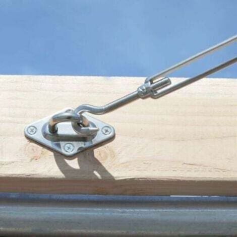Kit fixation voile d'ombrage inox 304 – Accessoires robustes pour tissu triangulaire (1/5)