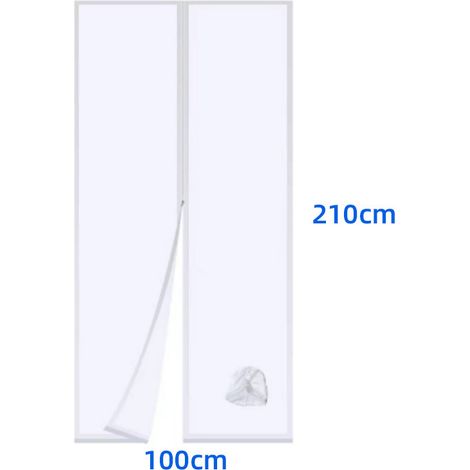 Bâche d'étanchéité pour Climatiseur Mobile 210x100 cm avec Manchette, Kit de Calfeutrage Fenêtre Coulissante et Porte-Fenêtre, Isolant Thermique Anti-Vent (1/5)