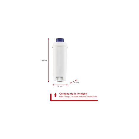 Solis Filtre Eau - 1 piece Grind & Infuse Compact 1018 - Duree de Vie 1 a 2 Mois - Plaisir Maximal du Cafe - Duree de Vie Plus Longue de la Machine a Espresso - Evite le Calcaire