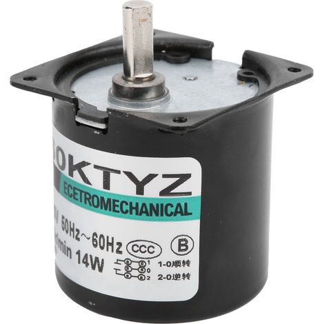 Moteur AC synchrone à engrenages métalliques, 14W 10tr/min 220V, aimant permanent, générateur DIY à faible vitesse (1/5)