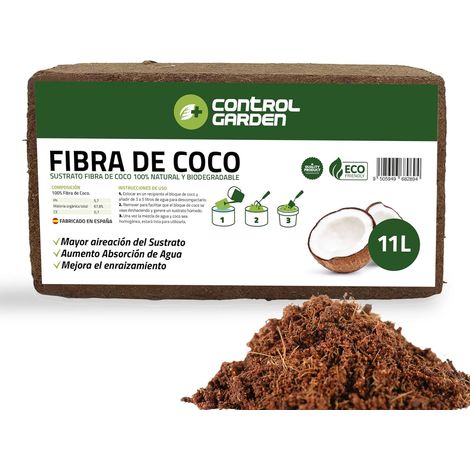 CONTROL GARDEN Sustrato Fibra de Coco 11L / 650gr 100% Natural
