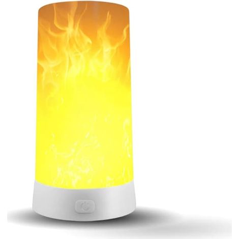 Ecleanfy - Lampe à flamme LED, veilleuse rechargeable USB avec flamme, étanche (1/5)
