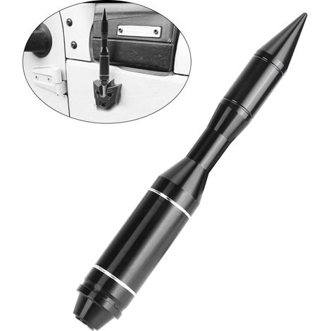 Jeep Wrangler TJ JK JL Bullet-Antenne, schwarzes Zierteil (1/5)