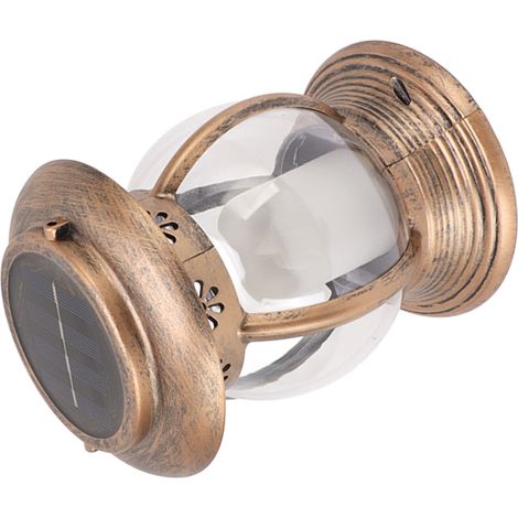 Lanterne solaire suspendue couleur laiton pour cour, étanche IP44, lampe LED de jardin pour terrasse (1/5)