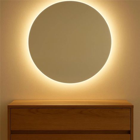 Exagonshop Specchio 60 cm retroilluminato tondo luce naturale