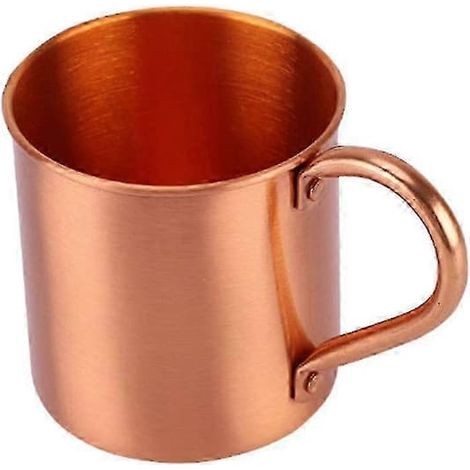 Ecleanfy - Mug en cuivre pur avec poignée ergonomique, idéal pour les sportifs et les activités de plein air, couleur cuivre. (1/5)
