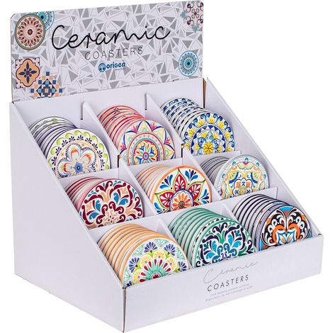 Signes Grimalt Untersetzer mit 9U grauem rundem Display – Set mit 9 Vintage-Untersetzern für die Küche