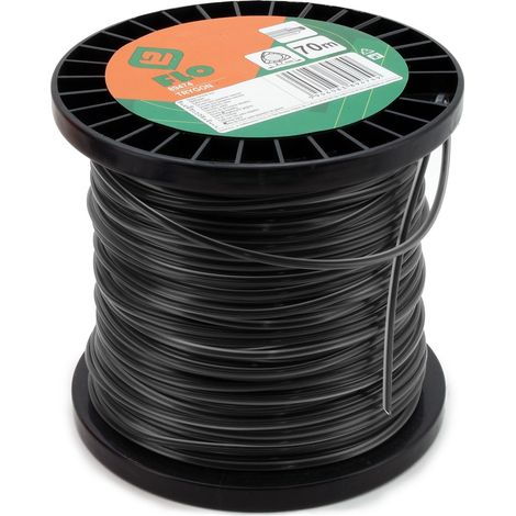 Filo per falciatura, filo per decespugliatore triangolare con anima interna 2,7 mm x 70 m (1/3)