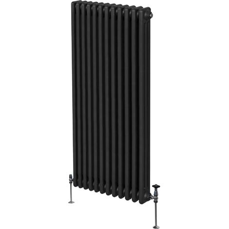 Traditional 3 Column Radiator - 1800 x 562mm - Black