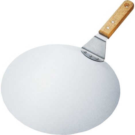 Pizzaschieber – 30 cm Pizzaschieber – Runder Aluminiumspatel – Leichtes Werkzeug zur Zubereitung von hausgemachten Kuchen und Brot – 30 cm (1/4)