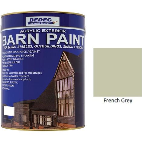 Bedec Barn Paint - Semi-Gloss - French Grey - 2.5L