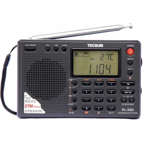 Radio Portable - TECSUN - PL-380 - FM Stéréo - DSP - Compacte et légère